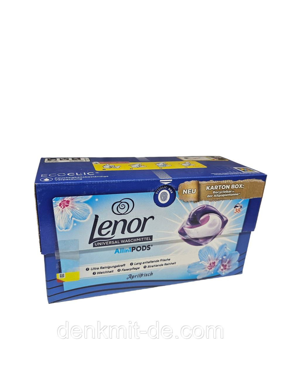 Lenor капсули для прання універсальні для кольорових та білих речей 3-компонентні 38 шт