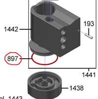 1L401433 Ущільнювальне кільце Flow control valve Franke Evolution силікон