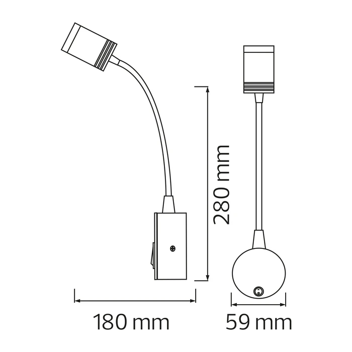 Бра підсвітка дзеркал-картин TURNA 3W HOROZ ELECTRIC 040-007-0003-010