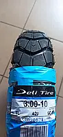 Покришка 3.00-10 на скутер безкамерна Deli Tire SC-101