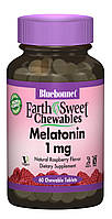 Мелатонин 1мг, Вкус Малины, Earth Sweet Chewables, Bluebonnet Nutrition, 60 жевательных таблеток