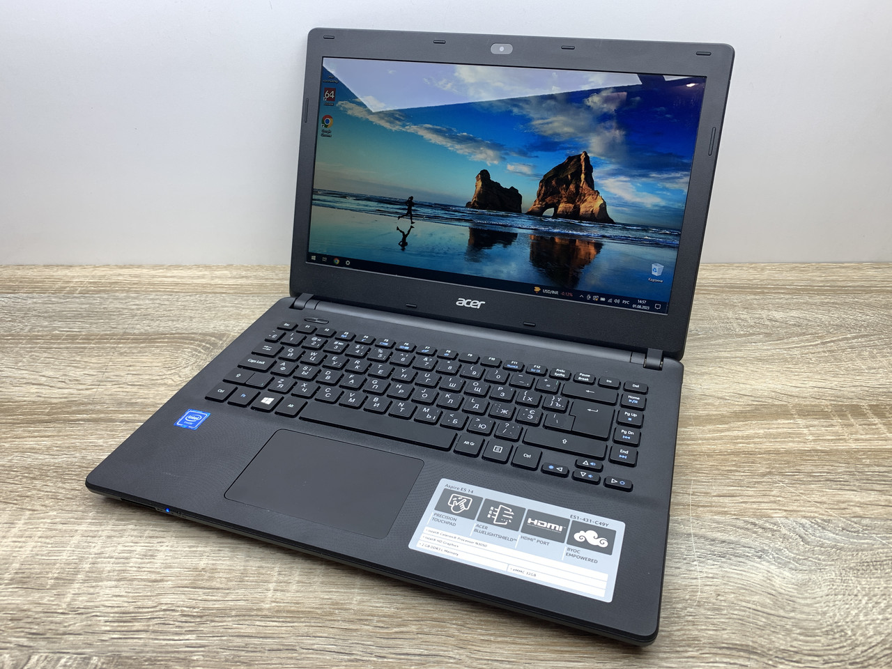 Ноутбук Б/У Acer Aspire ES1-431 14 HD TN/Celeron N3050 2(2)x2.17 GHz/RAM 4GB/SSD 120GB/АКБ 27Wh/Сост. А- - фото 1 - id-p1905825134
