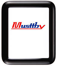 Скло дисплея Apple Watch 1 38 mm чорний з OCA-плівкою оригінал Musttby