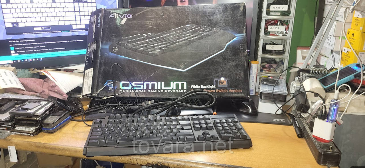 Игровая клавиатура с подсветкой White Gigabyte Aivia GK-Osmium BRN USB ...