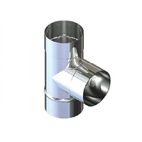 Трійник димохідний одностінний 90° (Eco mono AISI 201) - діаметр Ø110, товщина 0,8 мм