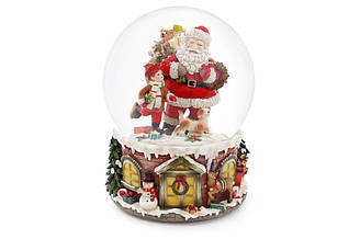 Водяна куля з музикою Санта з подарунками, 20 см