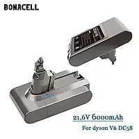 21.6V 6000mAh Змінна батарея для літій-іонного пилососа Dyson SV09 SV07 SV03 DC58 DC61 DC62 DC74 V6 965874-02 Акумулятор для твари