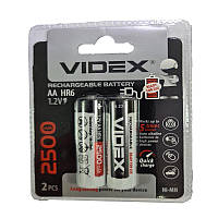 Акумулятор AA Videx 2500mAh NiMH, 1 шт (блістер по 2 шт.) HR6