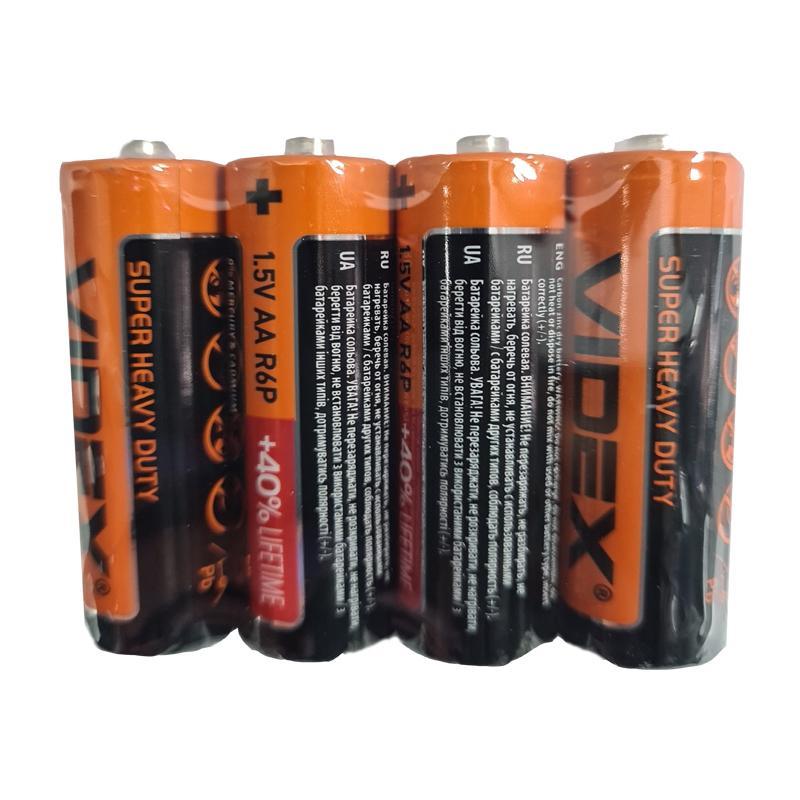 Батарейка R6 Videx, 1 шт (trey по 4 шт.) AA