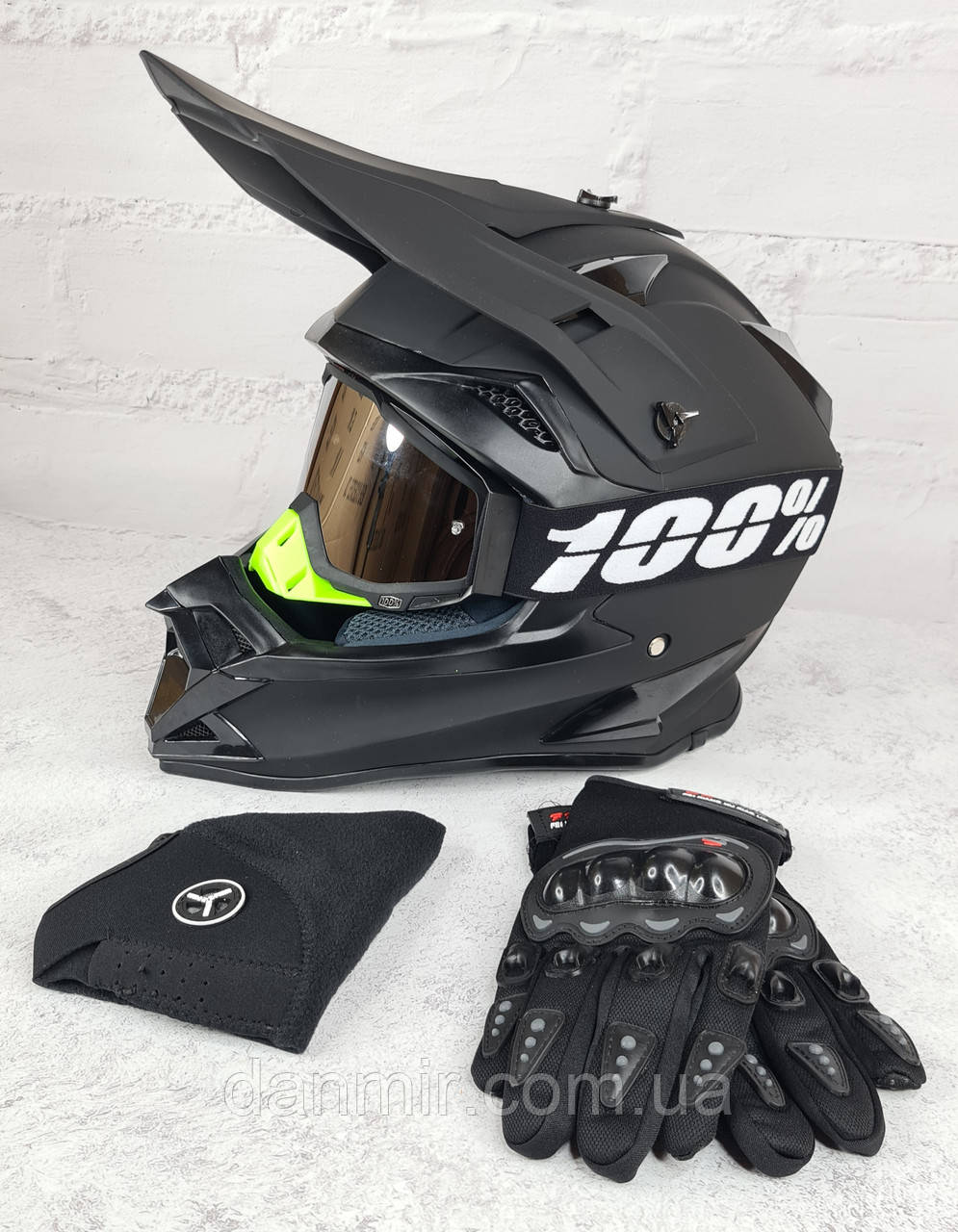Мотошолом Ендуро H514L для мотокросу або квадроцикла + КОМПЛЕКТ у Подарунок (Окуляри, Рукавички, Балаклава), фото 1