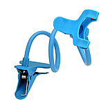 Гнучкий тримач для телефону з прищіпкою (Колір на вибір), Підставка під телефон, Тримач для смартфона, фото 6