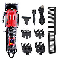 Машинка для стрижки Resuxi Clipper Transparent Red (JM-200-RD), фото 3