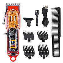 Машинка для стрижки Resuxi Clipper Transparent Orange (JM-200-OG), фото 3