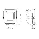 Прожектор LED на 12-48 вольт 10W 5000K біле світло 1000Lm 111mm x 98mm x 22mm VIDEX, фото 8