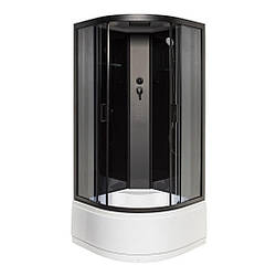 Душовий бокс VIVIA 95 NERO RC 90x90x215 глибокий піддон