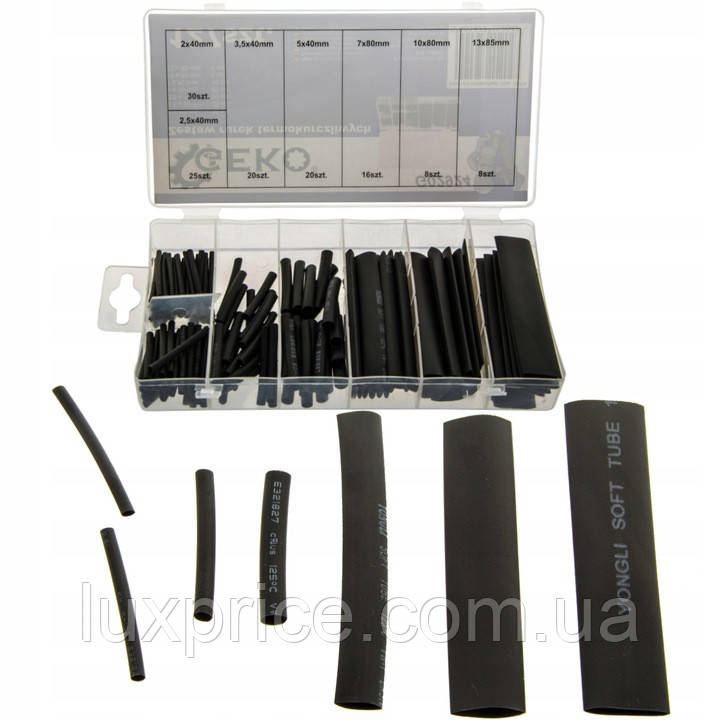 Комплект термоусадкових трубок 127 шт Geko G02924 Luxprice, фото 1