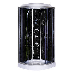 Душовий бокс TKF 100/1 Чорний онікс BG 100x100x213 мілкий піддон