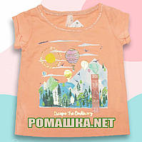 98 2-3 года хлопковая футболка для девочки на девочку девочке из тонкого хлопка 1094 РЗВ