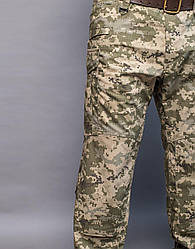 Камуфляжні брюки тактичні піксель MILIGUS 14 Штани військові Rip Stop демісезонні для ЗСУ р. XL Long
