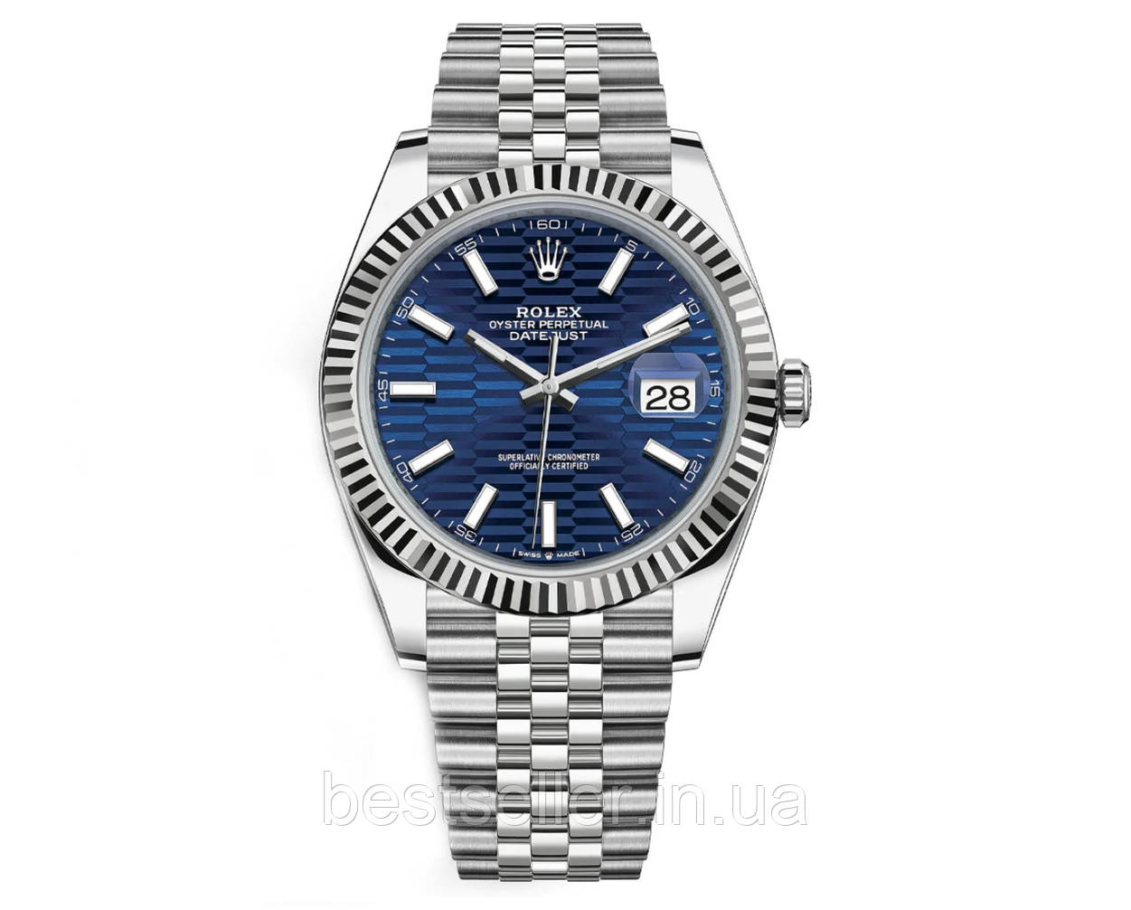 ROLEX DATEJUST 41MM CAL. 3235 REF 126334 FLUTED BLUE MOTIF DIAL JUBILEE BRACELET.  VIP