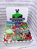 Подарок с Майнкрафт Minecraft для мальчика с конструктором и фигурками