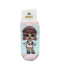 Тонкі дитячі шкарпетки для дівчинки з лялечкою Лол LOL Туреччина K20133 Зелений Хіт!