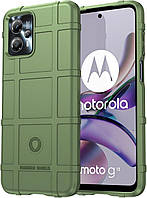 Протиударний чохол бампер Shield для Motorola G23 зелений гумовий