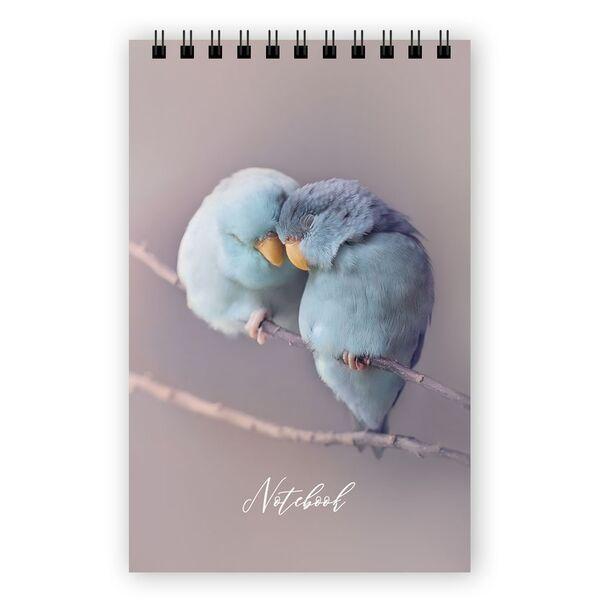 Блокнот А6 48 арк спіраль клітинка картон обкл Пташки 398, фото 1