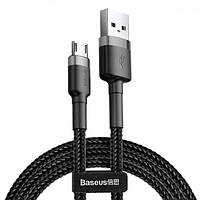 Кабель BASEUS CAMKLF-BG1 Cafule USB-micro USB 2.4A, 1м, черный - Вища Якість та Гарантія!