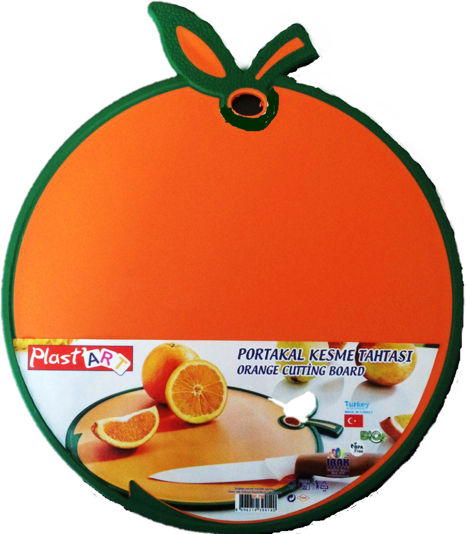 Доска разделочная "Апельсин" оранжевая, фото 1
