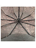 Парасолька напівавтомат жіноча Bellissimo M524 жакардова на 10 спиць Коричневий, фото 4