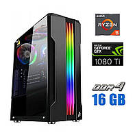 Игровой ПК Tower NEW/Ryzen 5 4500 6ядер 3.6GHz NEW/16GB DDR4 NEW/1TB SSD NEW/GeForce GTX 1080 Ti 11GB/700W NEW