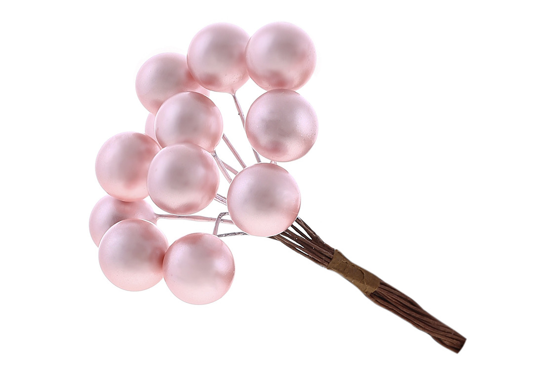 Пучок ( 12шт ) ягід 11см, колір - рожевий - 12 шт УПАКОВКА ТОВАР ВІД ВИРОБНИКА