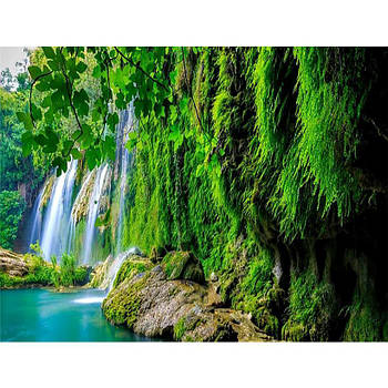 Картина за номерами Райський куточок з водоспадом 40х50 см RA73556 у коробці з акриловими фарбами