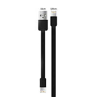 Кабель Combo 2-in-1 WK WDC-009 M&S Lightning microUSB 1м чорний