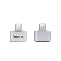 Перехідник Remax RA-OTG USB-F to microUSB-M срібний