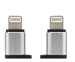 Перехідник Remax RA-USB2 Visual microUSB to Lightning срібний