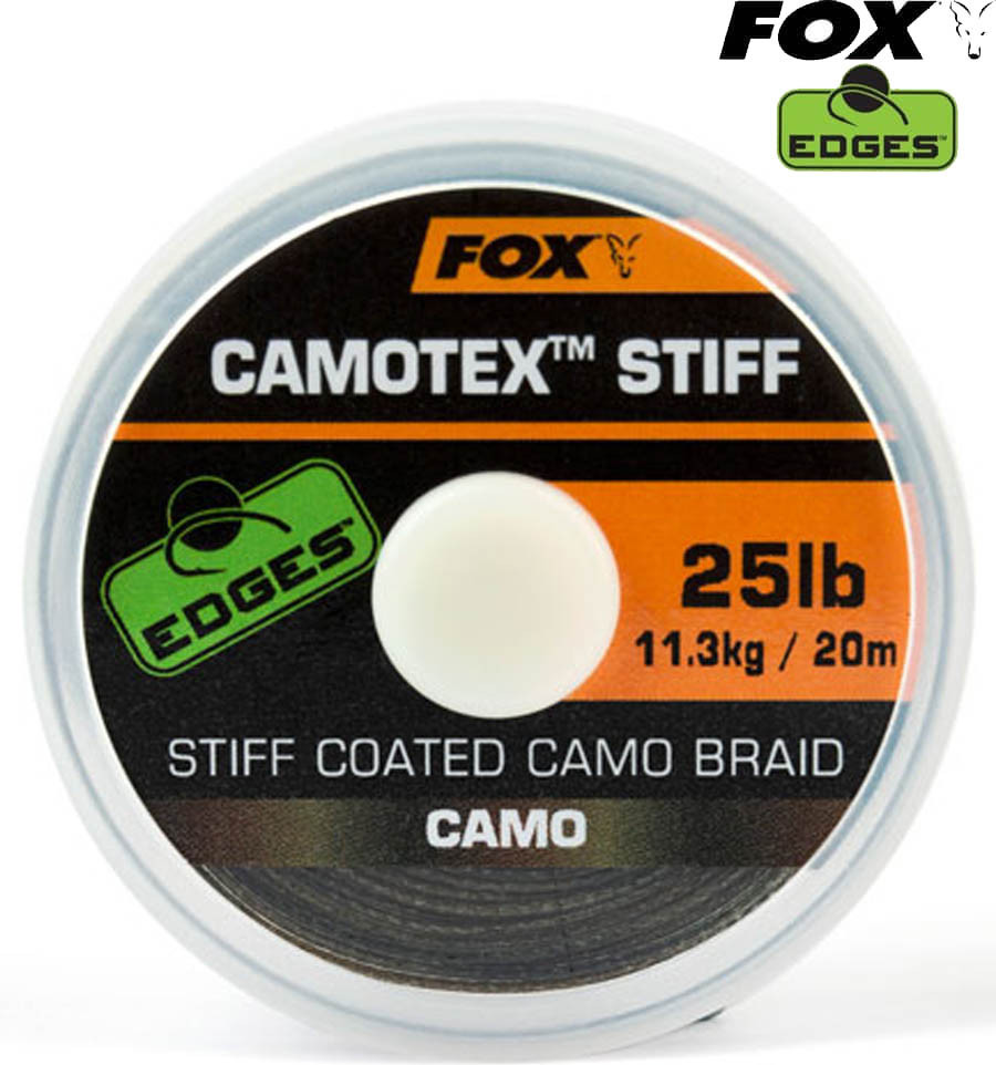 Повідцевий матеріал в обплетенні м'який Fox Edges Camotex Stiff 20m 25.0 lb