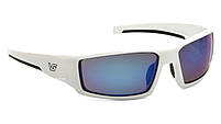 Окуляри захисні Venture Gear Pagosa White (ice blue mirror) Anti-Fog, дзеркальні сині в білій оправі, фото 3