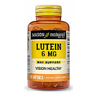 Лютеин 6мг Lutein Mason Natural 60 гелевых капсул UQ, код: 7575172