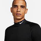 Футболка-лонгслів тепла компрессійна Nike Pro Warm Men's Long-Sleeve Mock-Neck Training Top (DQ6607-010), фото 4