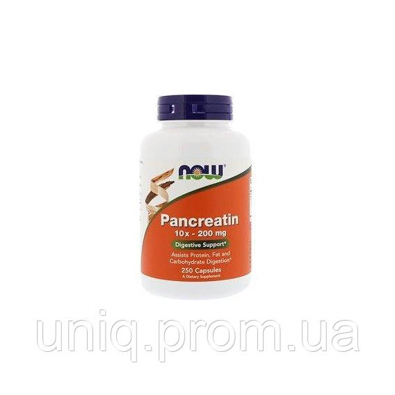 Купить Панкреатин NOW Foods Pancreatin 10X 200 mg 250 Caps UQ, код ...