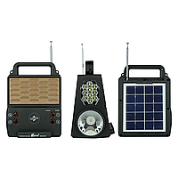Сонячна зарядна система Solar FP-05WSL + 2 ліхтаря + радіо + Bluetooth + бездротова зарядка