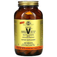 Витаминно-минеральный комплекс Solgar Formula V VM-75 Multiple Vitamins with Chelated Mineral UQ, код: 7527213