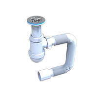 Сифон 1 1/2" d40/50мм з гофротрубою Тюльпан-ультра SantehPlast, фото 2