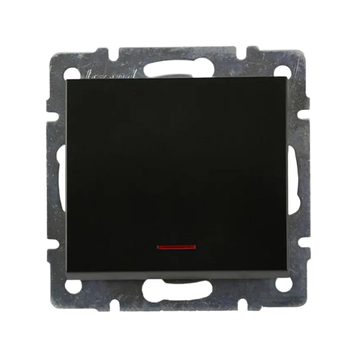 RAIN антрацит Вимикач внутрішній з підсвічуванням Лезард