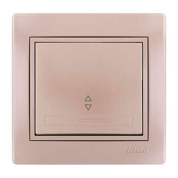 MIRA перлинно-білий перламутр Вимикач внутрішній прохідний зі вставкою Лезард