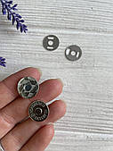 Кнопка магніт " Паркет "  14 мм, срібло  1 шт