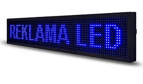 LED панель рекламна для біжучого рядка 960×160 мм Led Story синя IP65