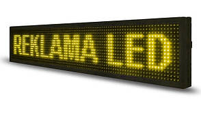 LED панель рекламна для біжучого рядка 960×160 мм Led Story жовта IP65